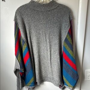 We The Free Colorful Striped Sleeve Sweater